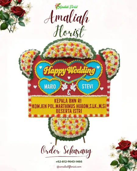 Papan Bunga Pernikahan Cangkriman
